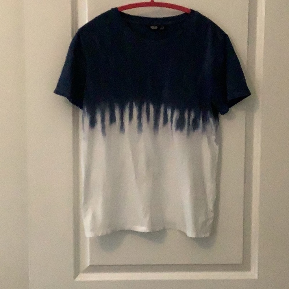 Simply Vera Vera Wang, Blue and White Tie-Dye T-Shirt